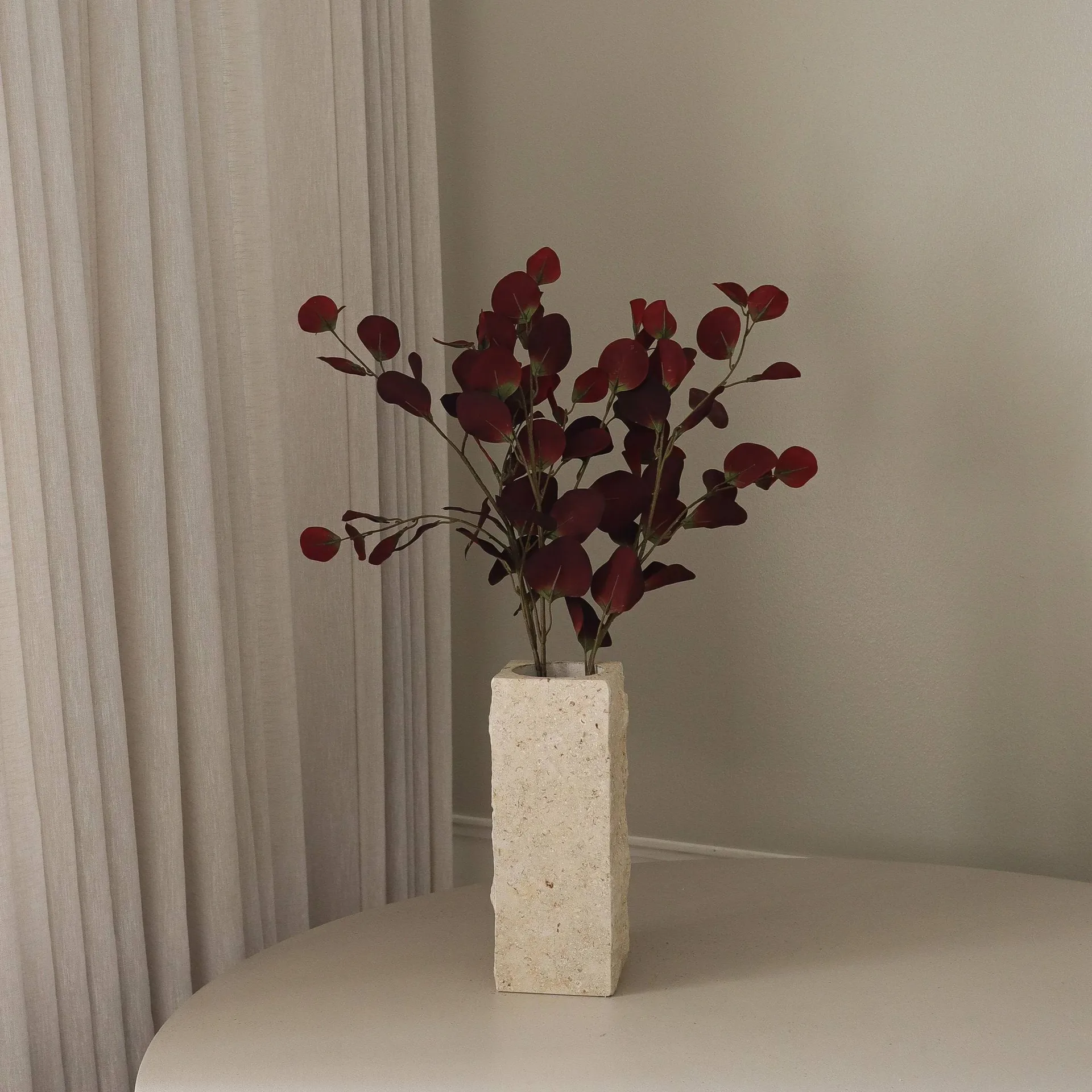 Rama artificial Eucalipto, Burdeos, 84 cm Botané