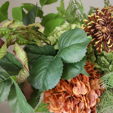 Ramo artificial Cedar Grove - Hortensia-dalia semicactus-cala, 90 cm, 14 uds. - Botané