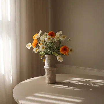 Ramo artificial de amapolas - Daylight, blanco-naranja - Botané