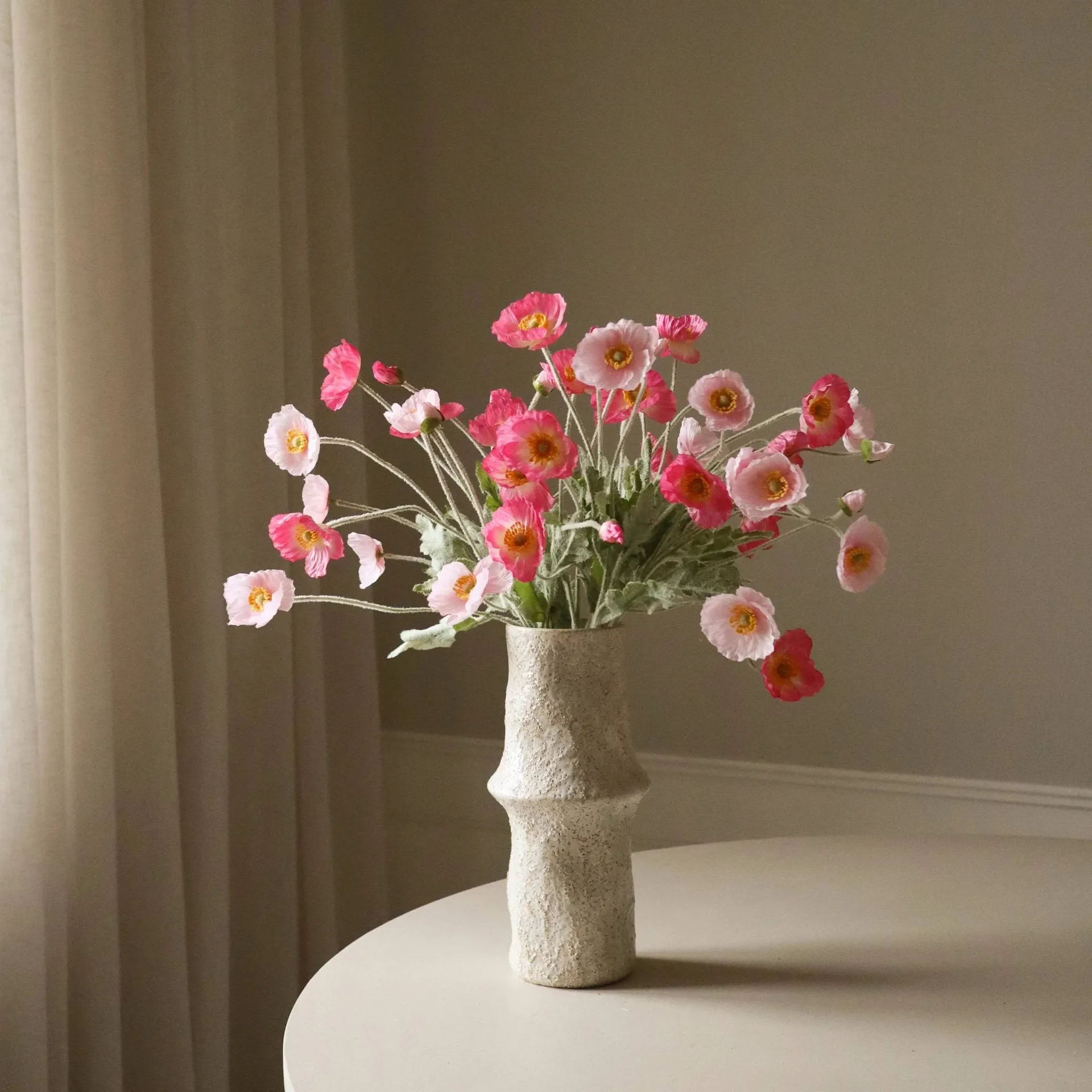 Ramo artificial de amapolas, Pink Pursuit, rosa claro-rosa, 10 ud. Botané