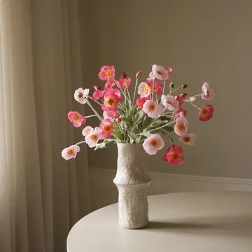 Ramo artificial de amapolas - Pink Pursuit, rosa claro-rosa, 10 ud. - Botané