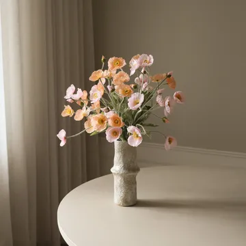 Ramo artificial de amapolas - Sorbet Kisses, rosa claro-coral 11 ud. - Botané