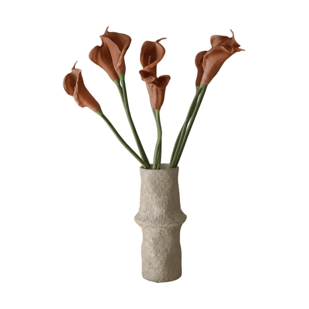 Ramo artificial de calas, Marrón, 62 cm, 8 uds Botané