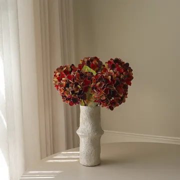 Ramo artificial de hortensias - Deep burgundy, 60 cm, 6 uds - Botané