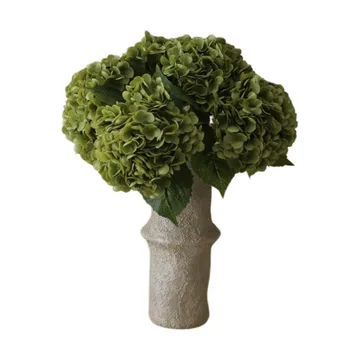 Ramo artificial de hortensias - Moss green, 51 cm, 6 uds - Botané