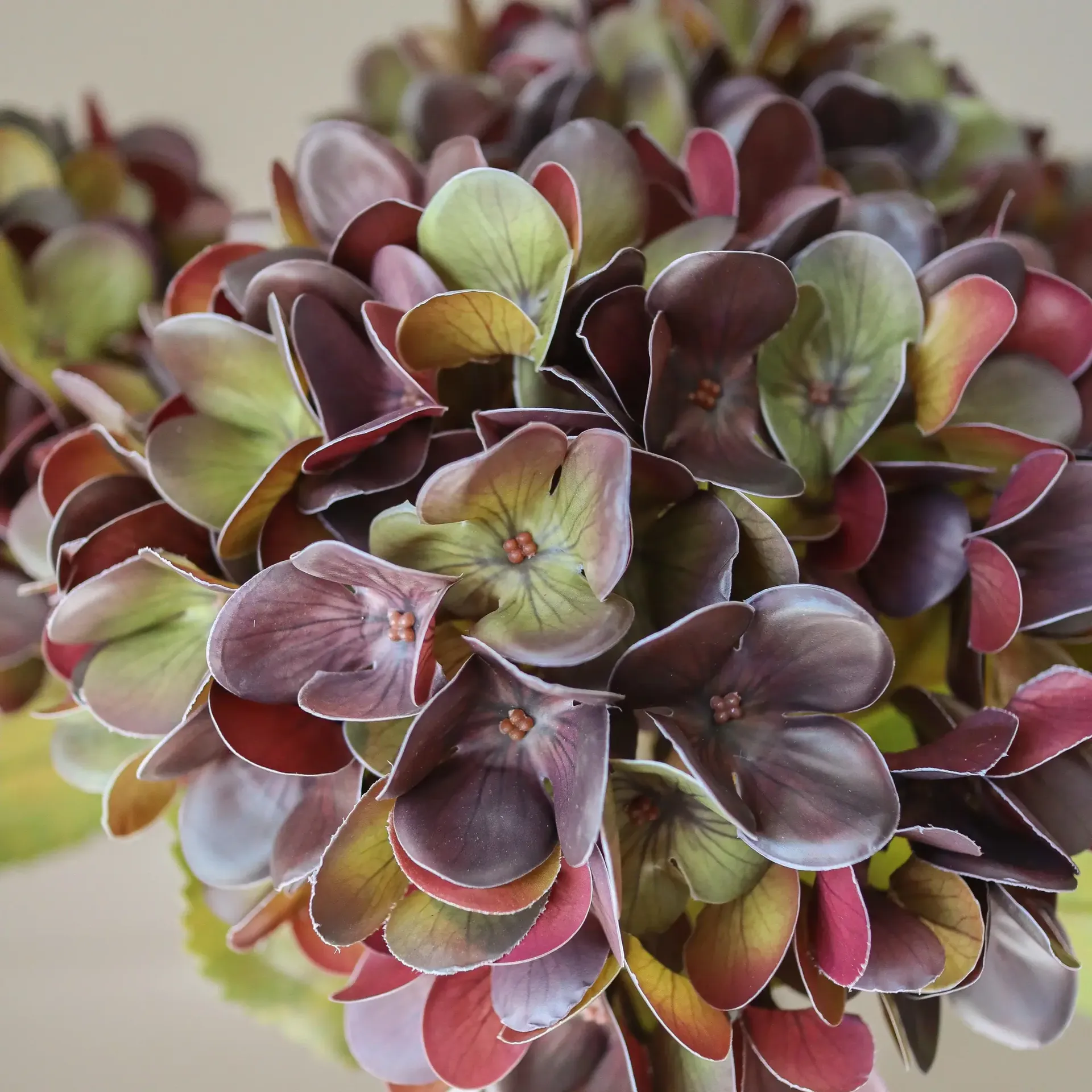 Ramo artificial de hortensias, Muted purple, 60 cm, 6 uds Botané