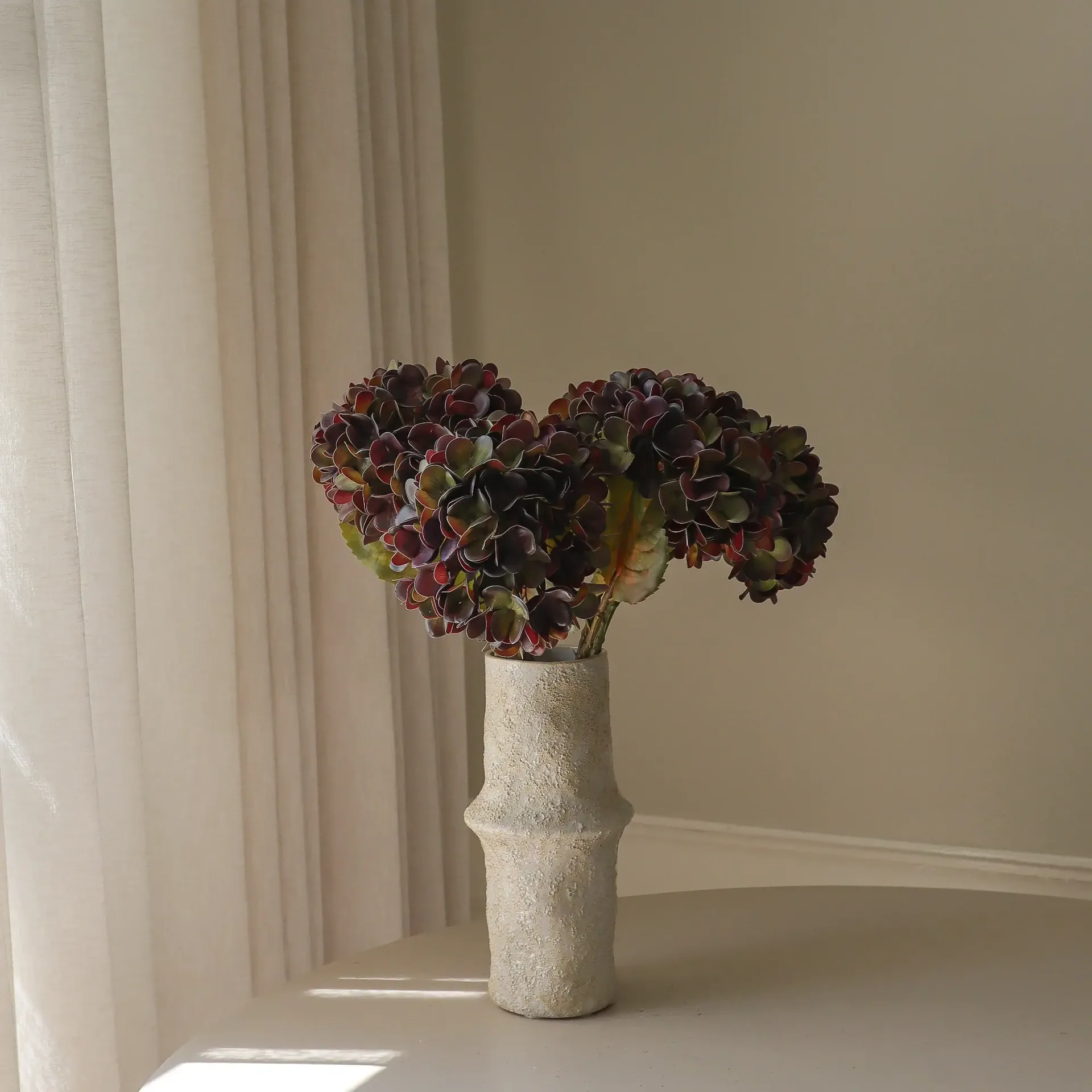 Ramo artificial de hortensias, Muted purple, 60 cm, 6 uds Botané