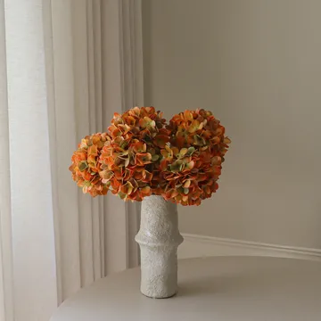 Ramo artificial de hortensias - Orange, 60 cm, 6 uds - Botané