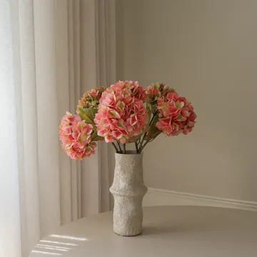 Ramo artificial de hortensias - Soft pink, 60 cm, 5 uds - Botané