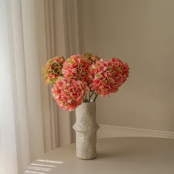 Ramo artificial de hortensias - Soft pink, 60 cm, 5 uds - Botané