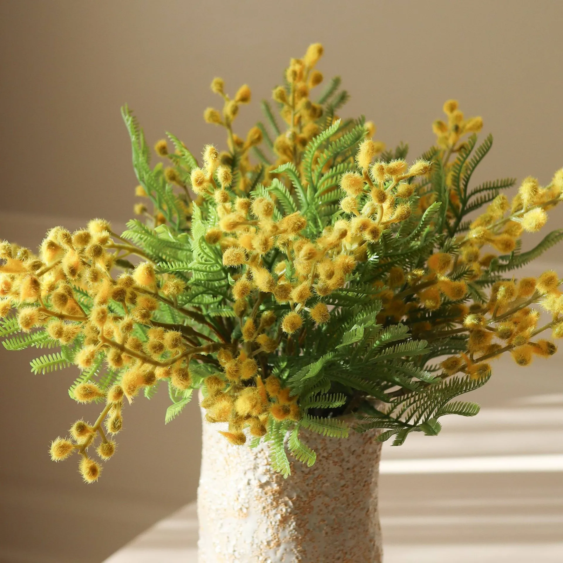 ramo artificial de mimosa, Mini, amarillo 10 ud. Botané