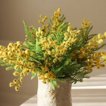ramo artificial de mimosa - Mini, amarillo 10 ud. - Botané