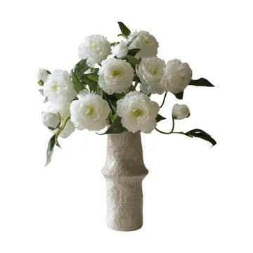 Ramo artificial de peonías - Medium, blanco, 5 ud. - Botané