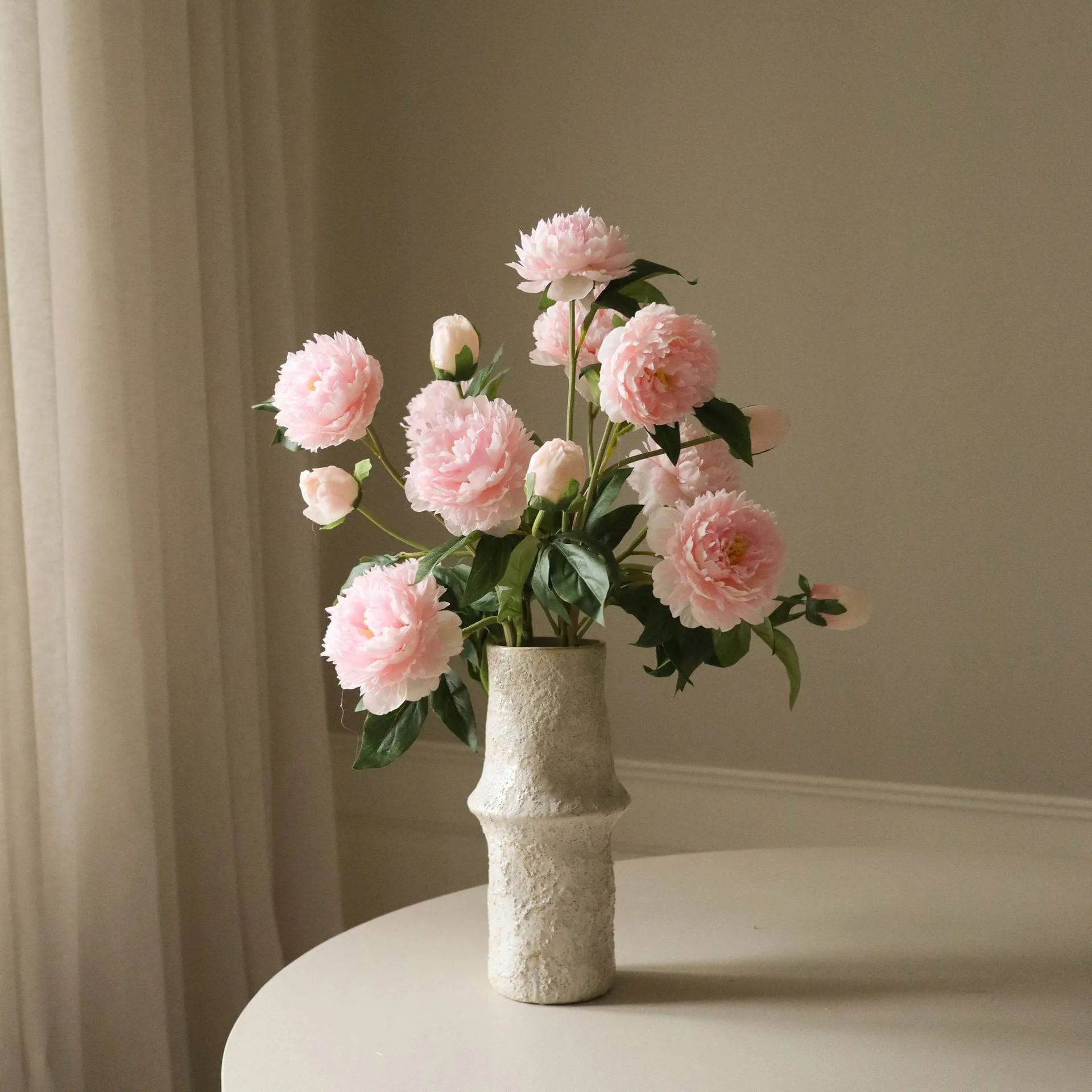 Ramo artificial de peonías, Medium, rosa, 5 ud. Botané