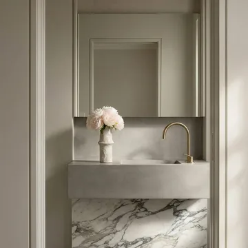 Ramo artificial de peonías - Mini, cream, 10 ud. - Botané