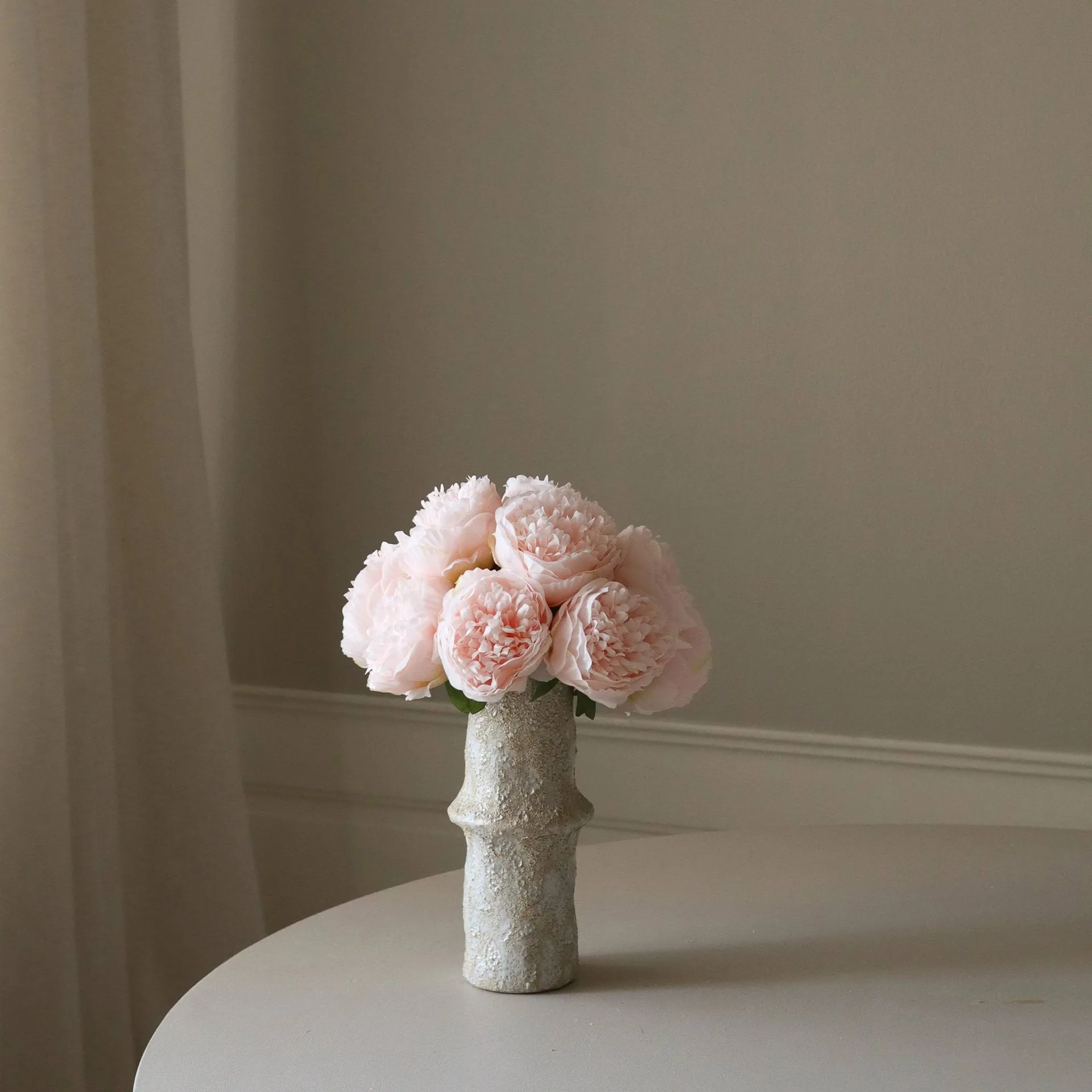 Ramo artificial de peonías, Mini, rosa claro 10 ud. Botané