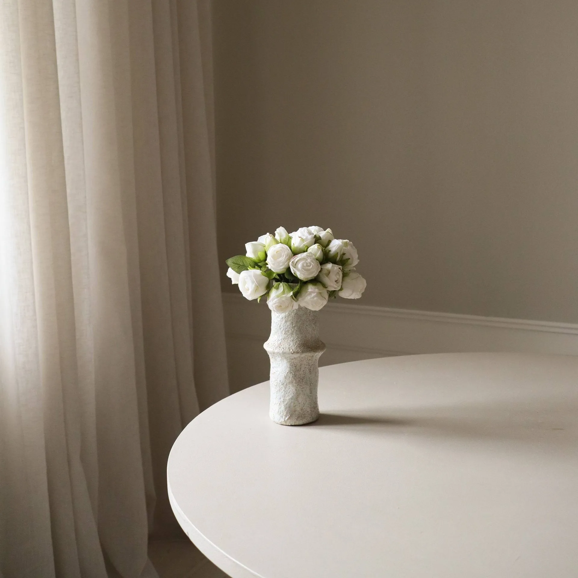 Ramo artificial de rosas, Mini, blanco 10 ud. Botané