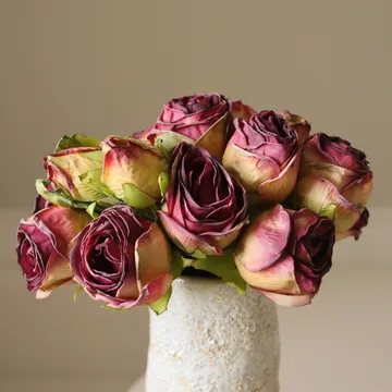 Ramo artificial de rosas - Mini, rojo 10 ud. - Botané