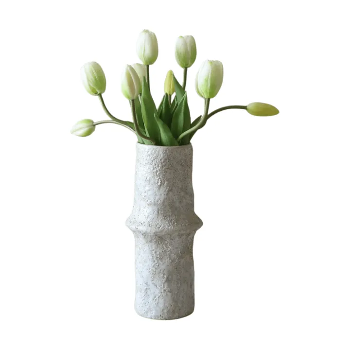 Ramo artificial de tulipanes - Blanco, 10 ud. - Botané