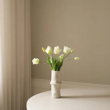 Ramo artificial de tulipanes Triumph - Blanco, 10 ud. - Botané
