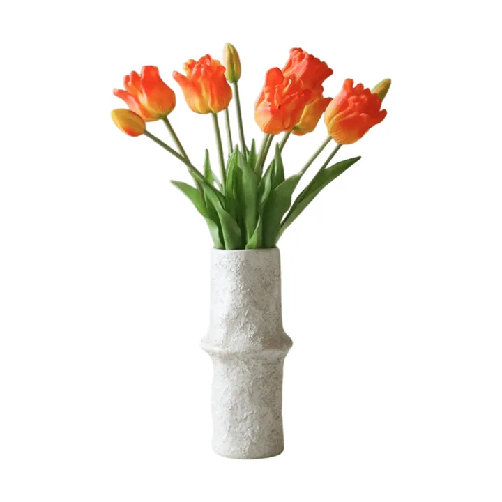 Ramo artificial de tulipanes Triumph - Naranja, 10 ud. - Botané