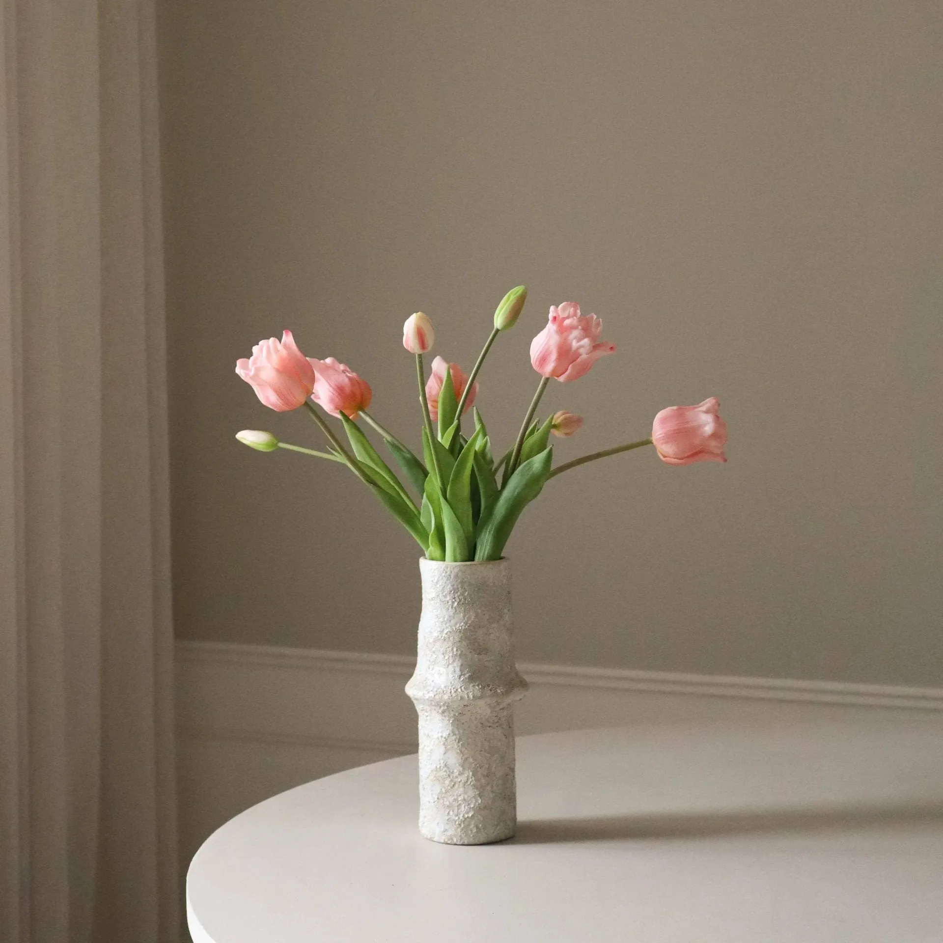 Ramo artificial de tulipanes Triumph, Rosa claro, 10 ud. Botané