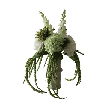 Ramo artificial Enchanted Matcha - Espuela de caballero-amaranto-hortensia-cactus, 9 ud. - Botané