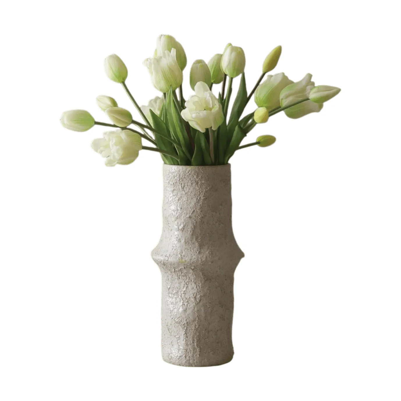 Ramo artificial mixto de tulipanes, Blanco, 20 ud. Botané