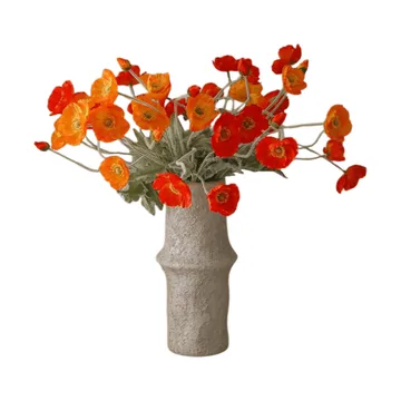 Ramo artificial Poppy Sunset - Amapola, 56 cm, 11 uds - Botané