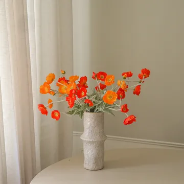 Ramo artificial Poppy Sunset - Amapola, 56 cm, 11 uds - Botané