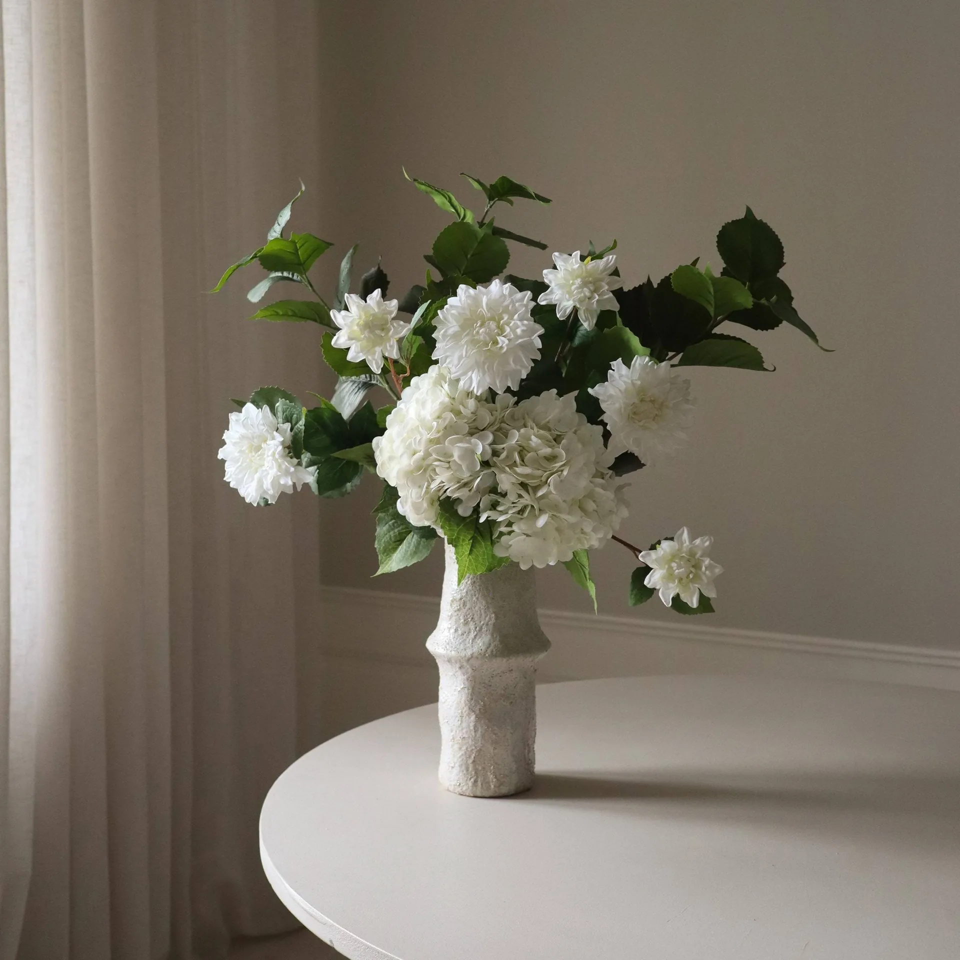 Ramo artificial Soft Serve, Hortensia-dalia, 8 ud. Botané