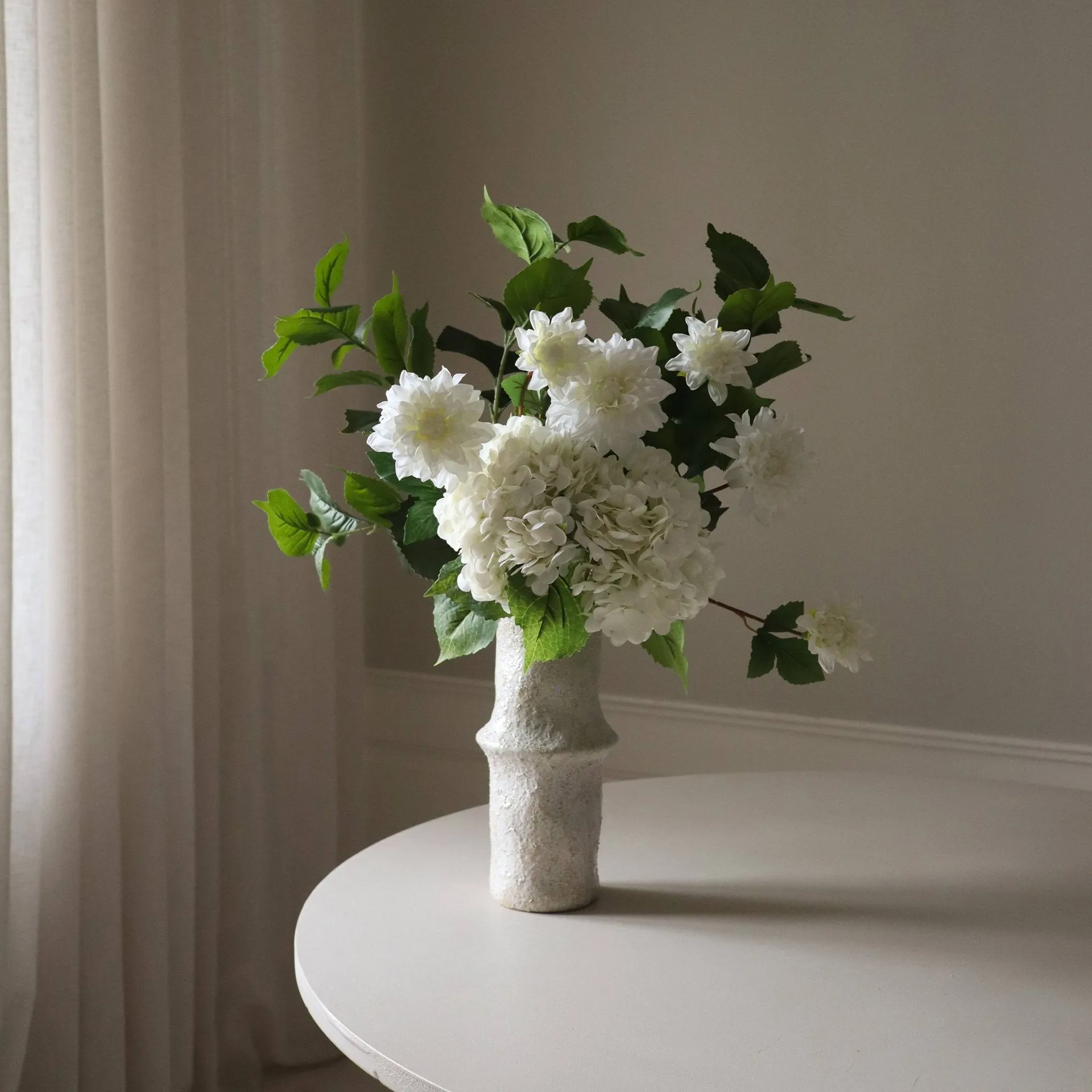 Ramo artificial Soft Serve, Hortensia-dalia, 8 ud. Botané