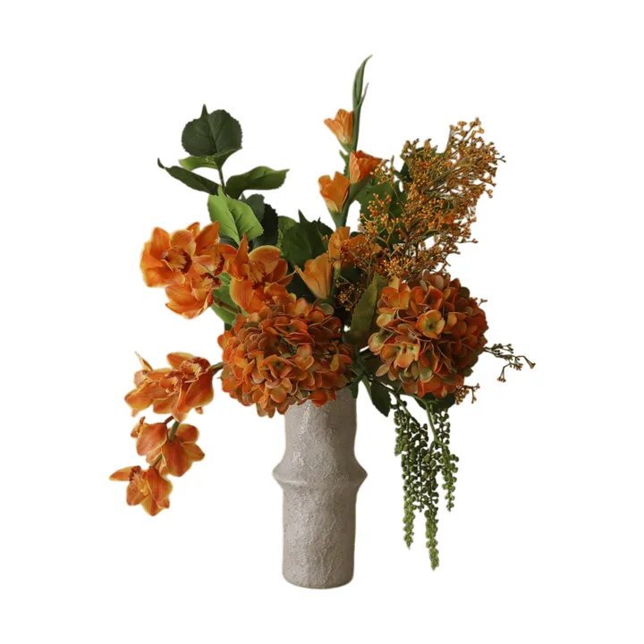 Ramo artificial The Orangery - Orquídea cymbidium-gladiolo-hortensia, 85 cm, 10 uds - Botané