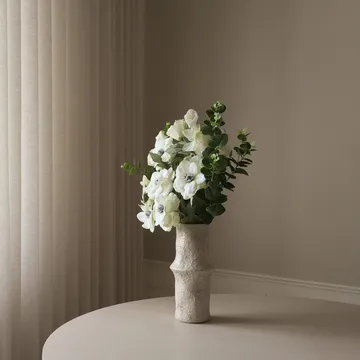 Ramo artificial White Satin - Anémona-eucalipto, 9 ud. - Botané