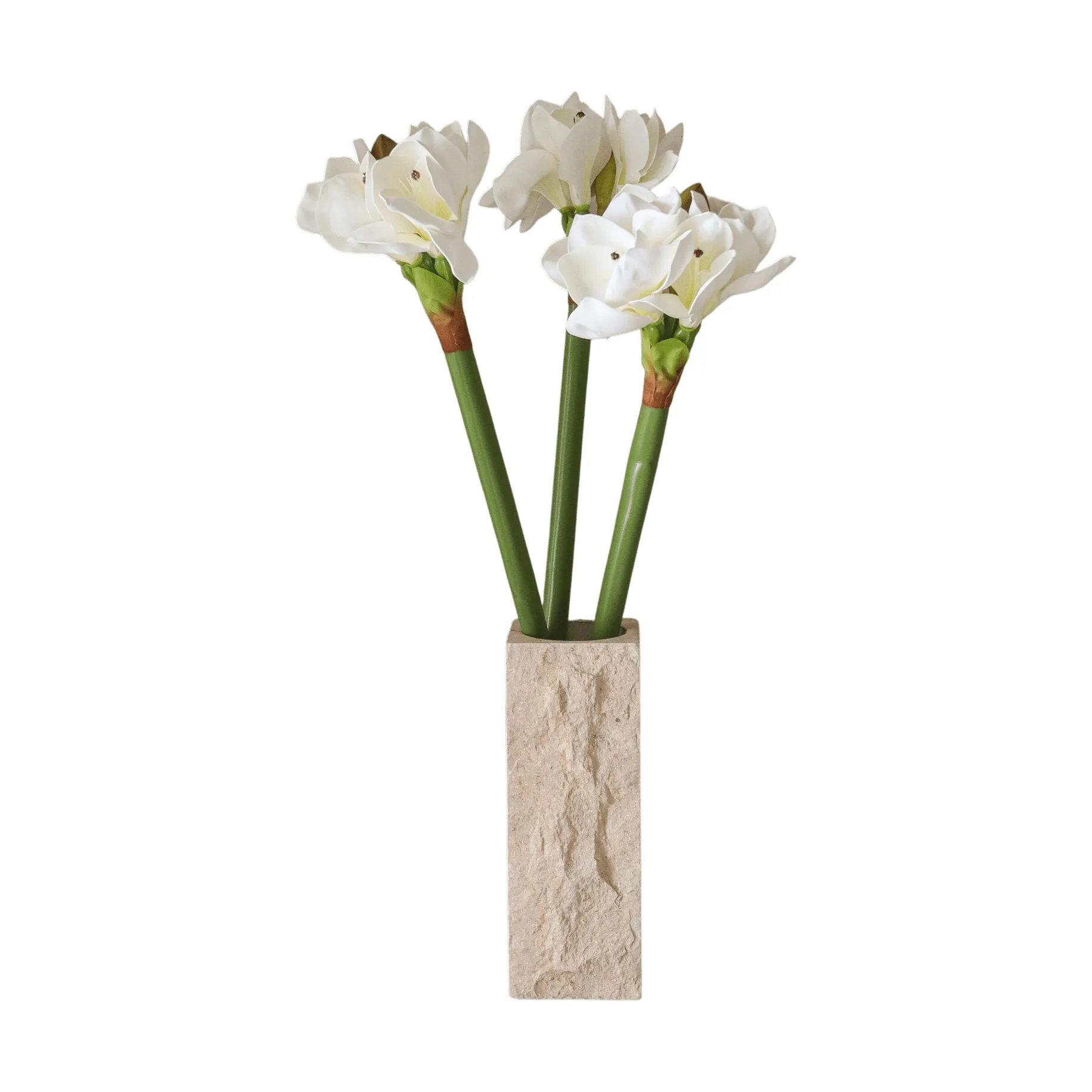Ramo sintético Amaryllis, Blanco, 73 cm Botané
