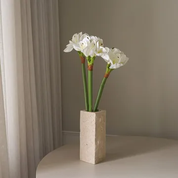 Ramo sintético Amaryllis - Blanco, 73 cm - Botané