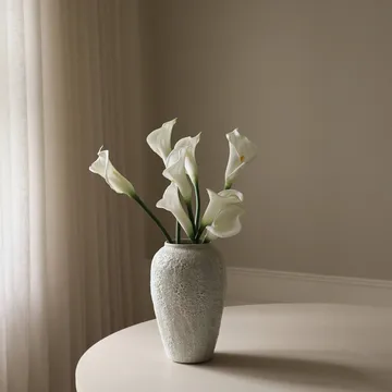 Ramo sintético de calas - Blanco, 65 cm, 8-pack - Botané