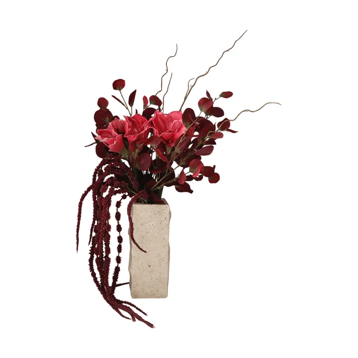 Ramo sintético Deep Bloom - Amarilis, eucalipto, amaranto, ramas, 120 cm - Botané