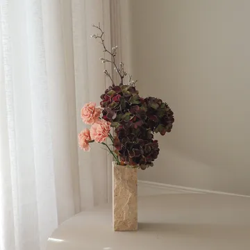 Ramo sintético Moody Blush - Hortensia, clavel, rama, 97 cm - Botané
