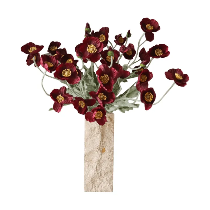 Ramo sintético Vallmo - Borgoña, 56 cm, 10-pack - Botané