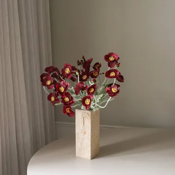 Ramo sintético Vallmo - Borgoña, 56 cm, 10-pack - Botané