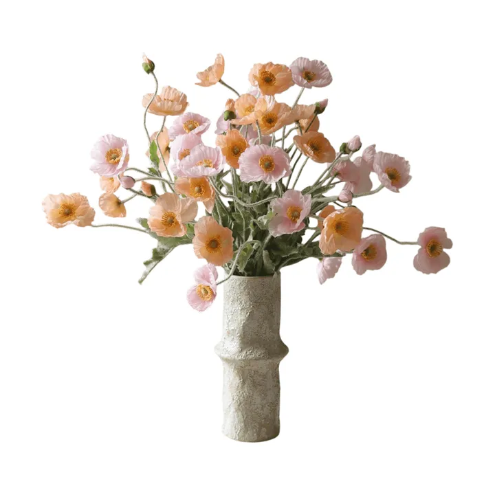 Ramo sintético Vallmo - Sorbet Kisses, rosa claro-coral 11 ud. - Botané