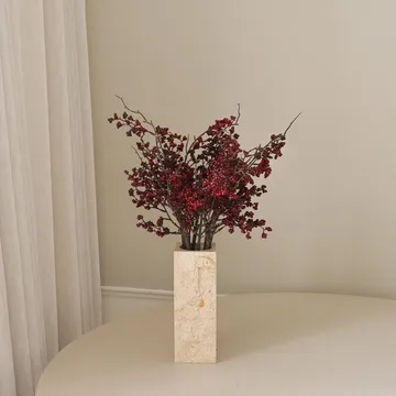 Ramo sintético Wild Berry - Ramas de bayas rojo oscuro, 66 cm - Botané