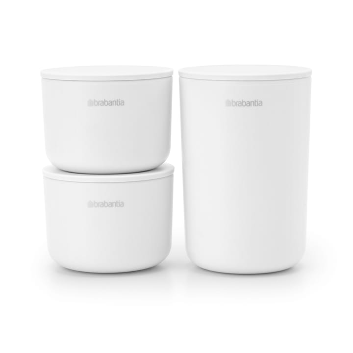 3 Botes de almacenaje ReNew - blanco - Brabantia