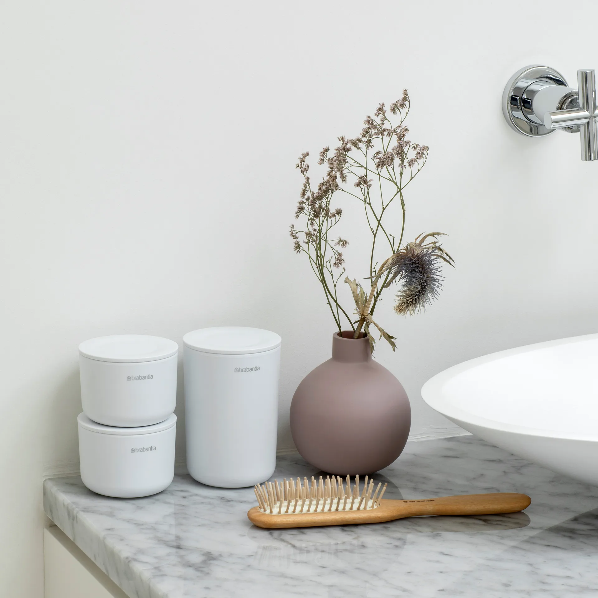 3 Botes de almacenaje ReNew, blanco Brabantia