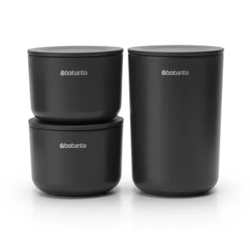 3 Botes de almacenaje ReNew - gris oscuro - Brabantia