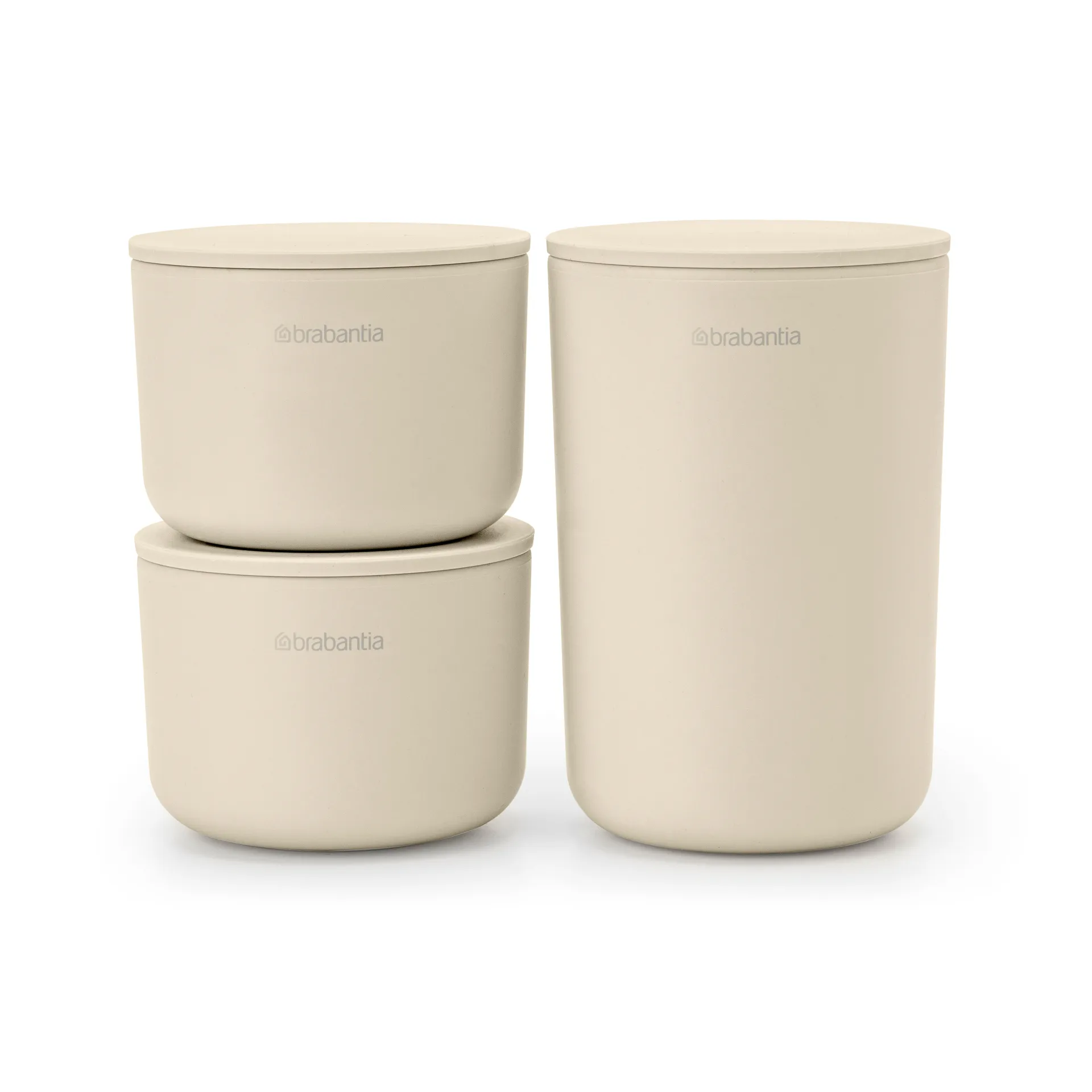 3 Botes de almacenaje ReNew, Soft Beige Brabantia