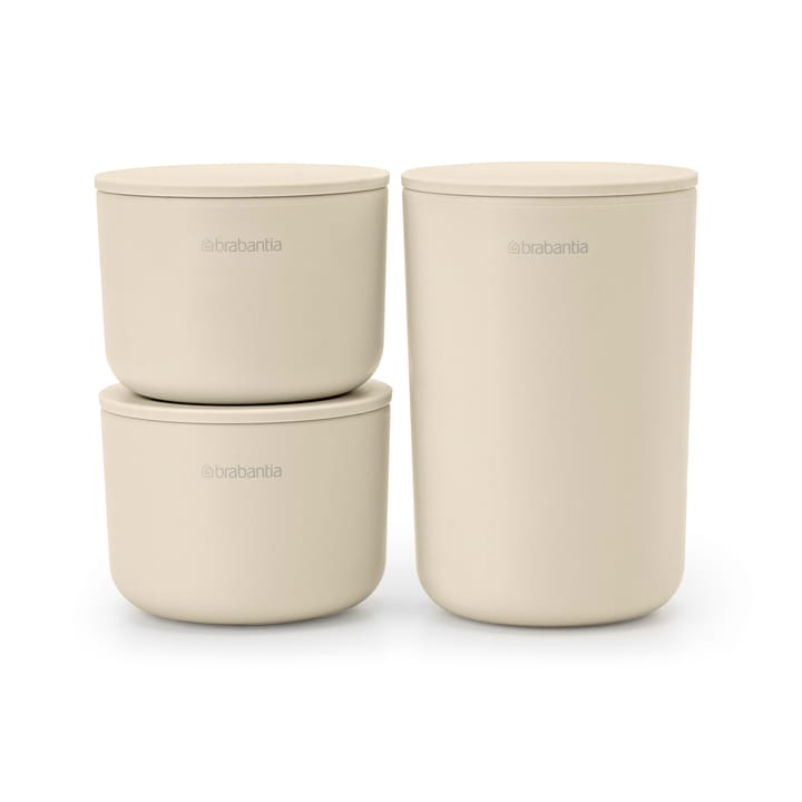 3 Botes de almacenaje ReNew - Soft Beige - Brabantia