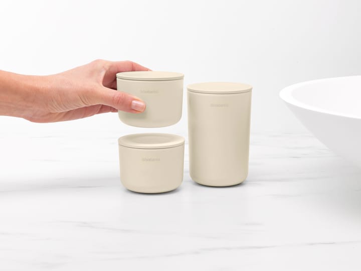 3 Botes de almacenaje ReNew, Soft Beige Brabantia