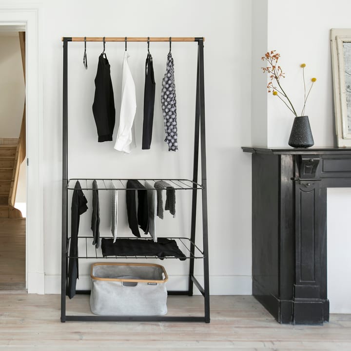 4 Perchas Linn, negro Brabantia
